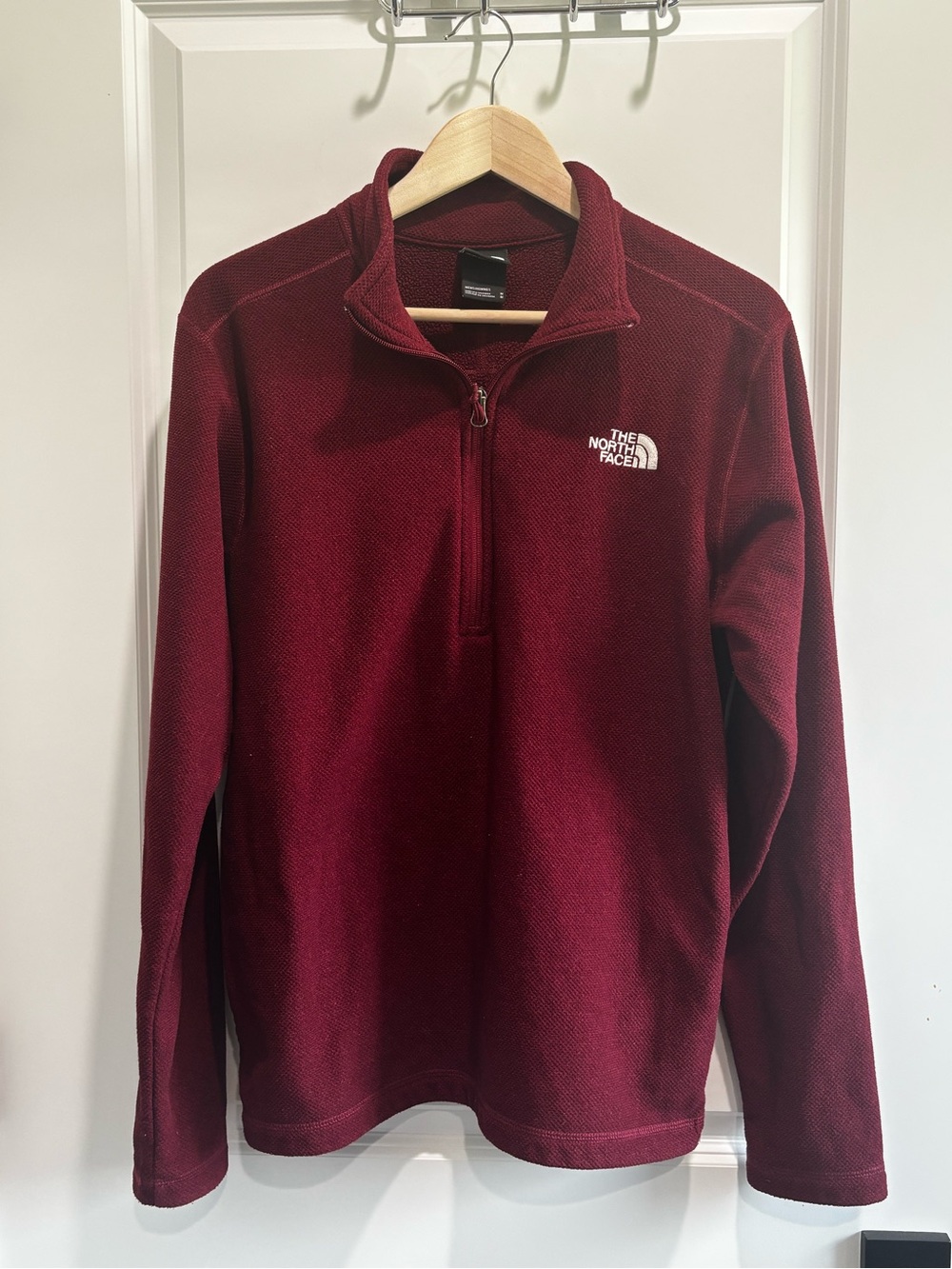 The North Face Men’s Zip-Neck Pullover Sweater - Burgundy